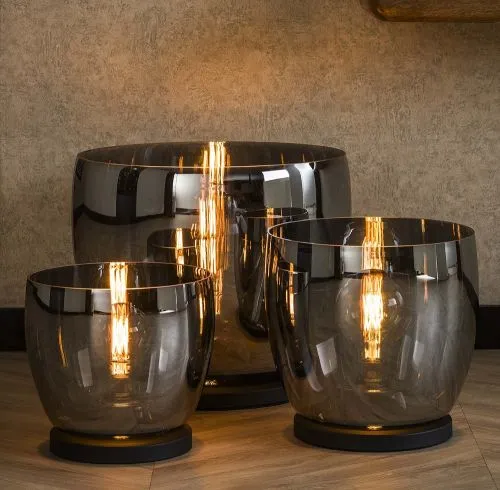 Stehlapme Pad | Glas & Metall | Smoke grau