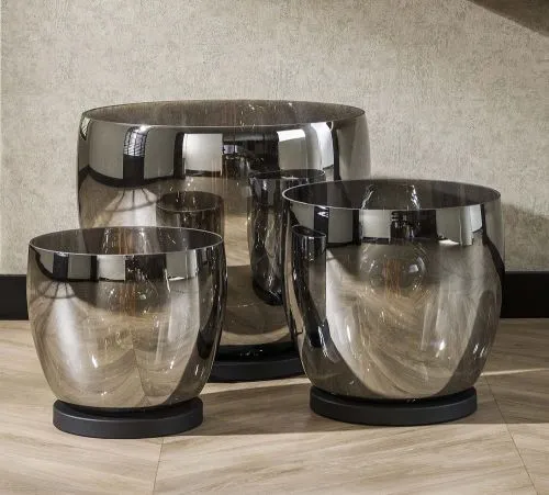 Stehlapme Pad | Glas & Metall | Smoke grau