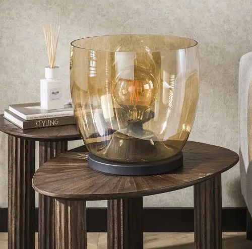 Stehlapme Pad (XL) | Glas & Metall | Amber