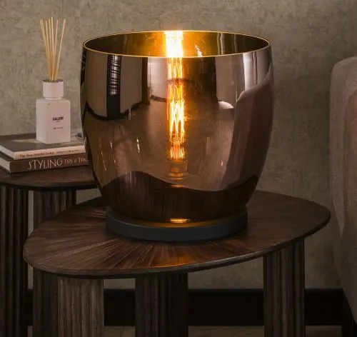 Stehlapme Pad (XL) | Glas & Metall | Kupferfarbe