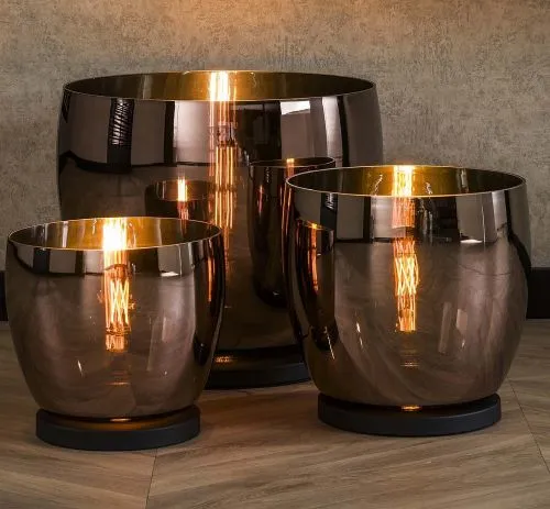 Stehlapme Pad (XL) | Glas & Metall | Kupferfarbe