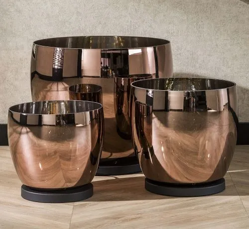 Stehlapme Pad (XL) | Glas & Metall | Kupferfarbe