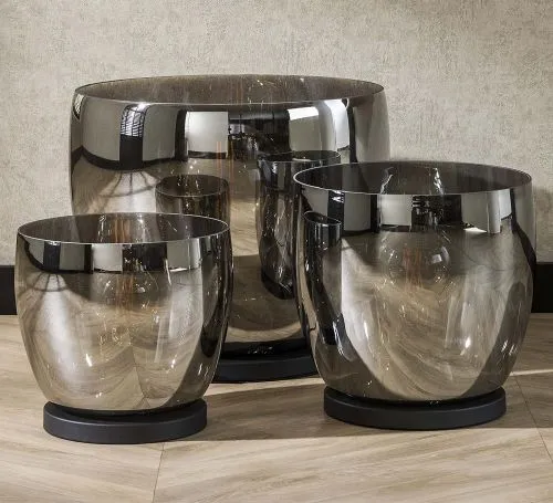 Stehlapme Pad (XL) | Glas & Metall | Smoke grau