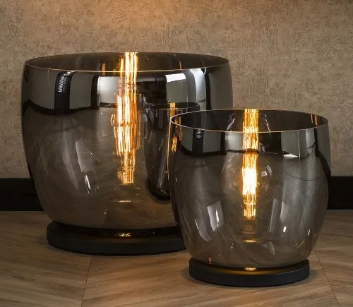 Stehlapme Pad (XL) | Glas & Metall | Smoke grau