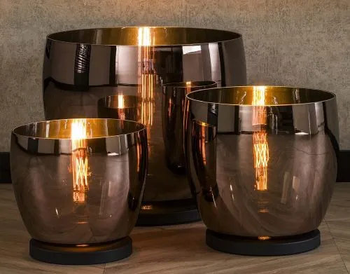 Stehlapme Pad (XXL) | Glas & Metall | Kupferfarbe