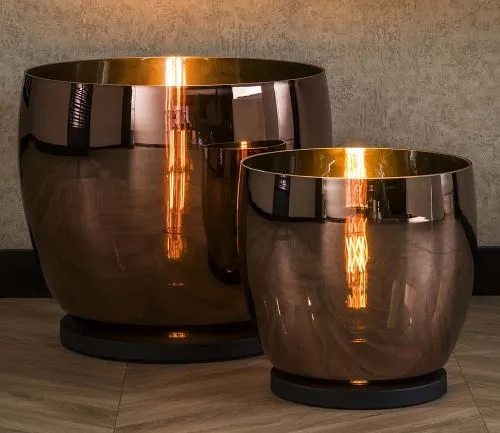 Stehlapme Pad (XXL) | Glas & Metall | Kupferfarbe