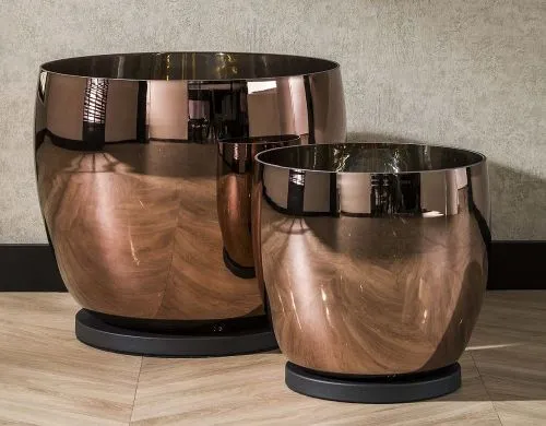 Stehlapme Pad (XXL) | Glas & Metall | Kupferfarbe