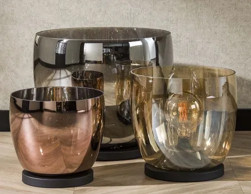 Stehlapme Pad (XXL) | Glas & Metall | Kupferfarbe