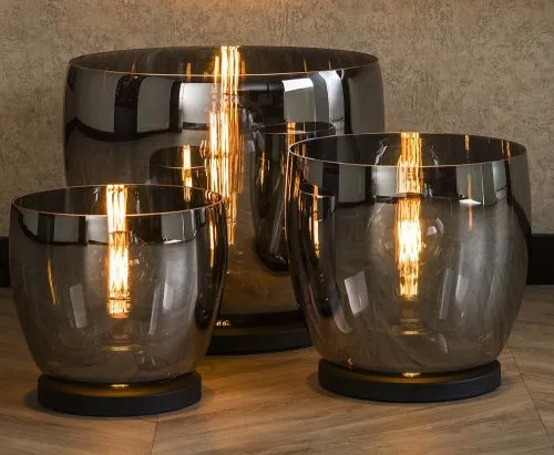 Stehlapme Pad (XXL) | Glas & Metall | Smoke grau