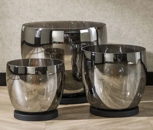 Stehlapme Pad (XXL) | Glas & Metall | Smoke grau