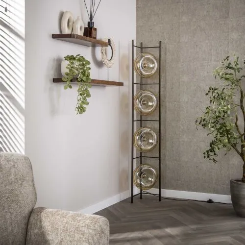 Stehleuchte Bako | Glas | Ø26 cm | Amber