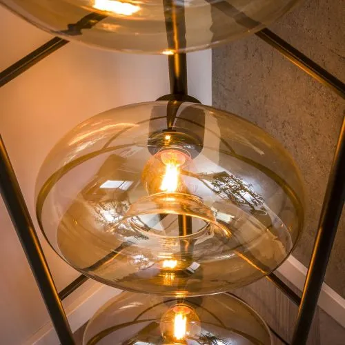 Stehleuchte Bako | Glas | Ø26 cm | Amber