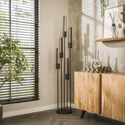 Stehleuchte Bondo 5 Lampen | Metall | Artic schwarz