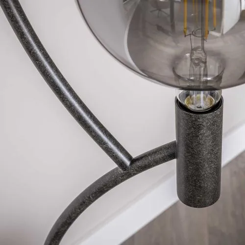 Stehleuchte Maso 3 Lampen | Metallbögen | Sienna braun