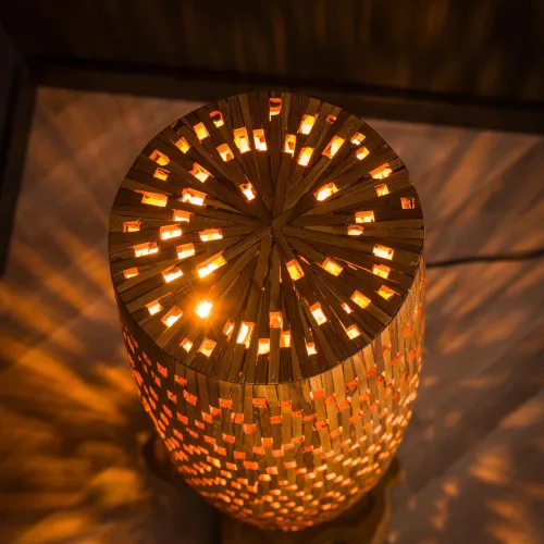 Stehleuchte Peoria | Holzgestell | natur | 40x145