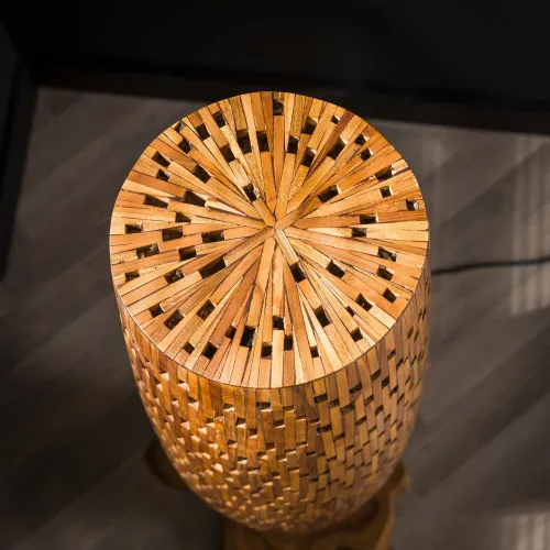 Stehleuchte Peoria | Holzgestell | natur | 40x145