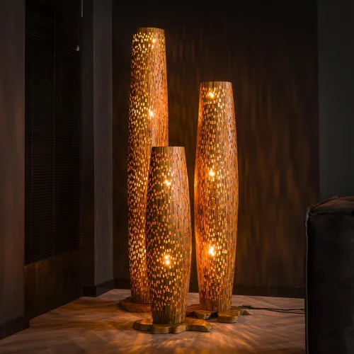 Stehleuchte Peoria | Holzgestell | natur | 40x145