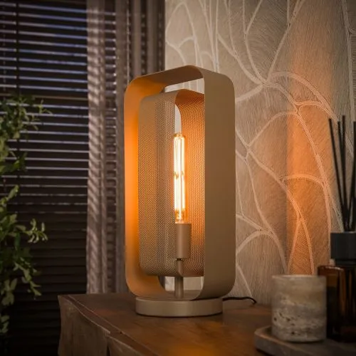 Tischlampe Coust | Metall | beige