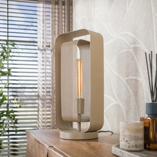 Tischlampe Coust | Metall | beige
