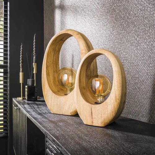 Tischlampe Kuma | Mango massiv | 20 cm | naturel