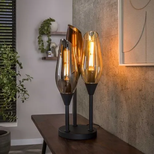 Tischlampe Tulip | 3 Leuchten | schwarz