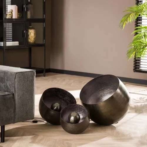 Tischleuchte Seja | Korb | schwarz Nickel | Ø28