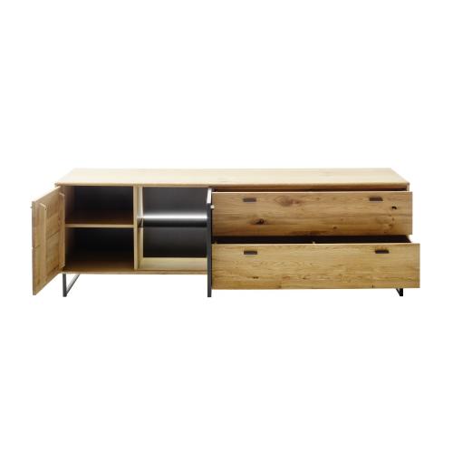 TV-Board Arezzo | Wildeiche / anthrazit | LED Beleuchtung