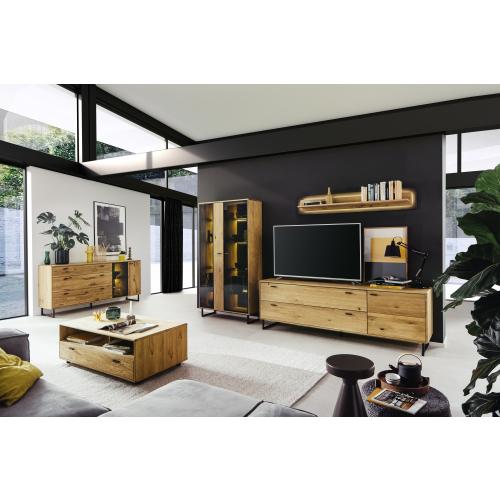 TV-Board Arezzo | Wildeiche / anthrazit