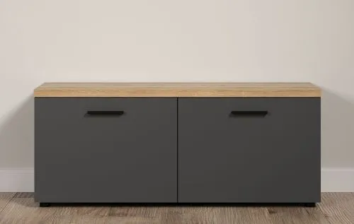 TV-Board Baggio | Anthrazit / Coast Evoke Oak