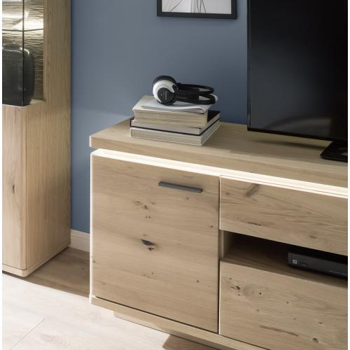 TV-Board Barcelona | Balkeneiche Bianco / Eiche Bianco | inkl. LED Beleuchtung