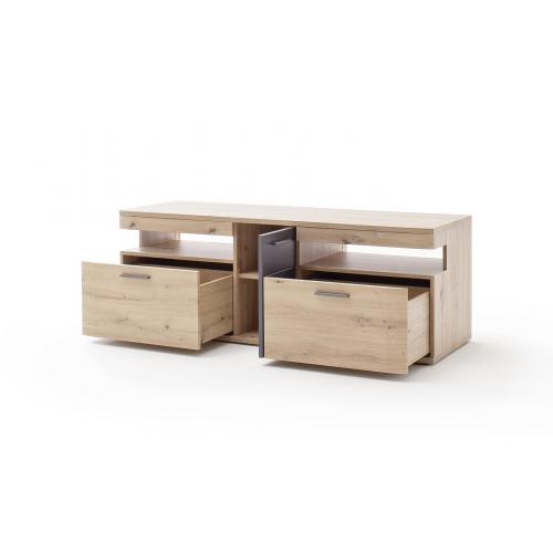 TV-Board Cortona | Balkeneiche / anthrazit