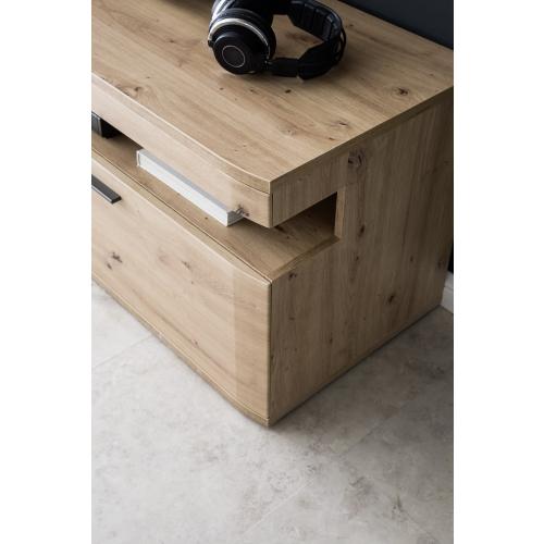 TV-Board Cortona | Balkeneiche / anthrazit