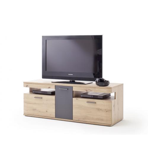 TV-Board Cortona | Balkeneiche / anthrazit