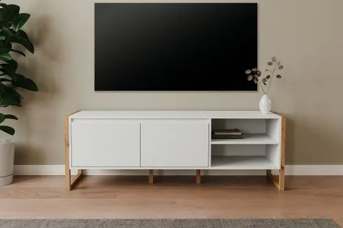 TV-Board Denver | weiß / Artisan Eiche