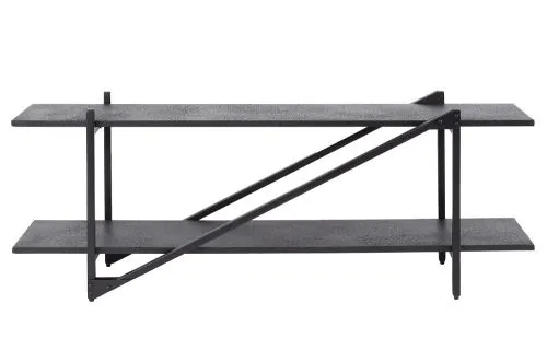 TV-Board Kosta | Metallbeschichtung | dunkelgrau | Metallrahmen