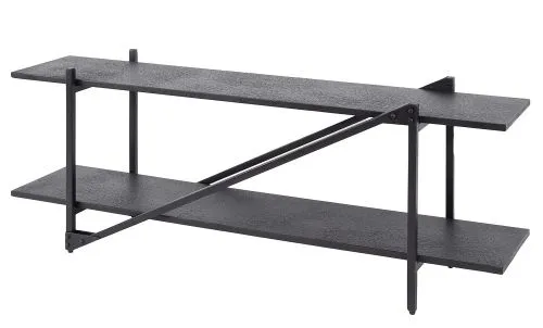 TV-Board Kosta | Metallbeschichtung | dunkelgrau | Metallrahmen