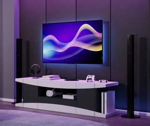 TV-Board Level Up, schwarz / weiß