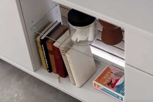 TV-Board Louisiana | Modern White | mit Beleuchtung