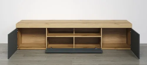 TV-Board Lowboard Tyler | grau / Coast Evoke Eiche