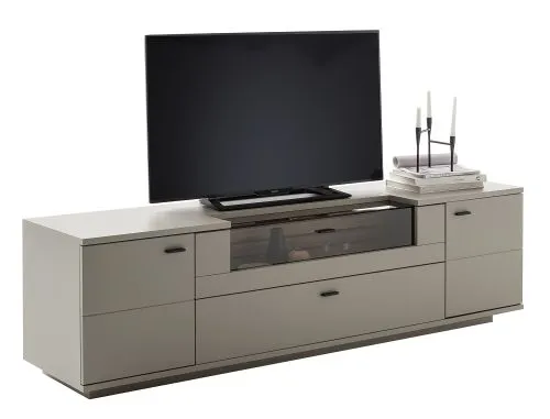 TV-Board Lüttich | Basalt / Wotan Eiche | optional LED Beleuchtung