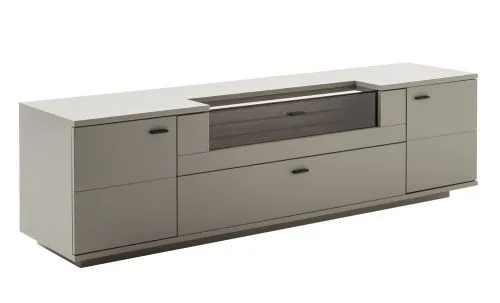 TV-Board Lüttich | Basalt / Wotan Eiche | optional LED Beleuchtung