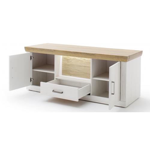 TV-Board Madrid | Landhaus | Pinie Aurelio/ Grandson Oak | LED Beleuchtung