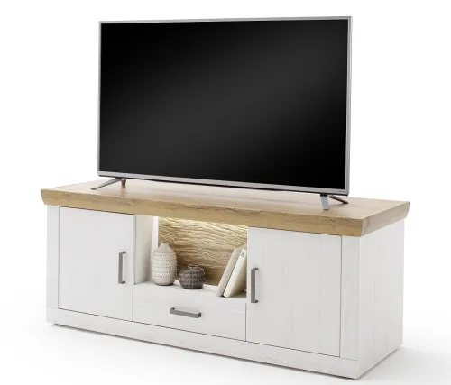 TV-Board Madrid | Landhaus | Pinie Aurelio/ Grandson Oak | mit LED Band 50 cm