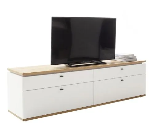 TV-Board Matadi | Soft white / Ast-Balkeneiche
