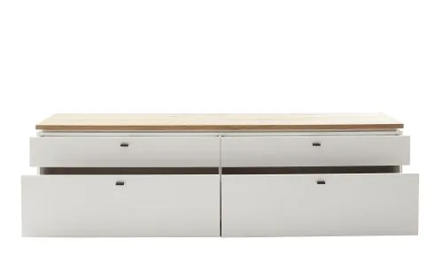 TV-Board Matadi | Soft white / Ast-Balkeneiche