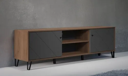TV-Board Montez | Eiche Kraft Gold / Graphite