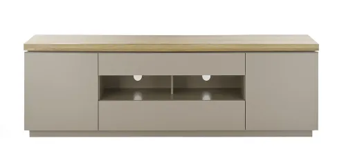 TV-Board Palamos | Akazie massiv | warmgrau | 173x57x40