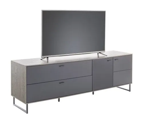 TV-Board Venezia | Softblack / Vulcano Eiche | optional LED Beleuchtung