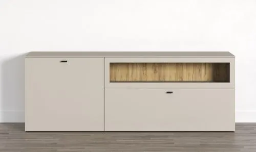TV Lowboard Bellugi 1, Cashmere, Evoke Eiche – Ansicht 3