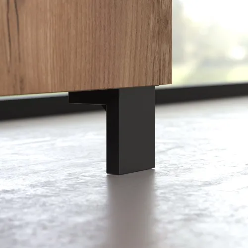 TV-Lowboard Kendo | Eiche Tabak / Schwarz matt